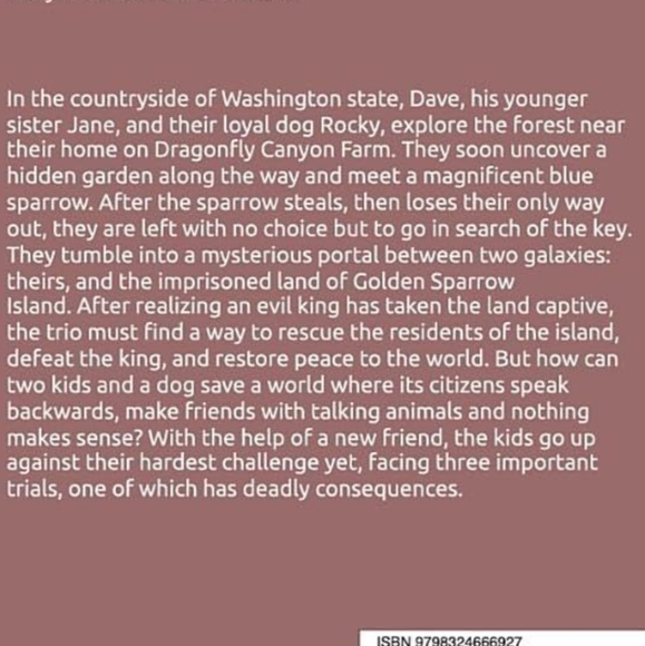 My daughter wrote a book!! The Island of the Golden Sparrow Middle Grade novel - Picture 2 of 2